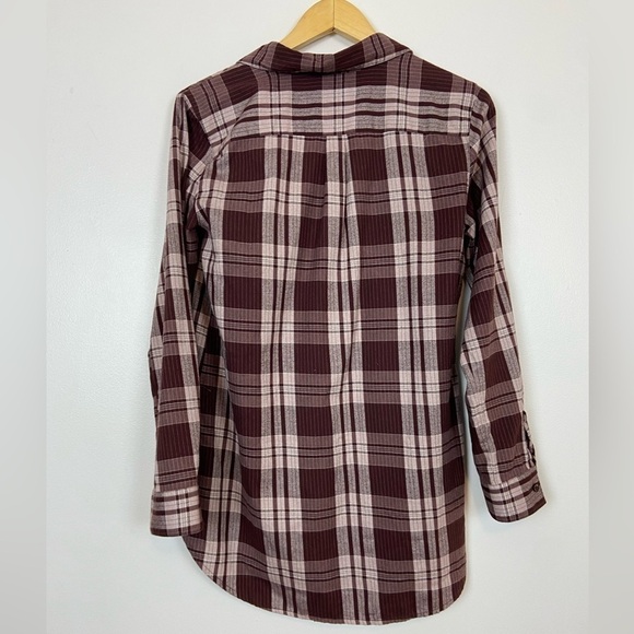 Garnet Hill Essential Long 100% ORGANIC PIMA Cotton Tunic Button Down - Picture 5 of 6